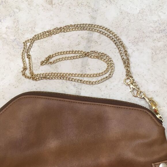 MUD PIE CROSSBODY/WRISTLET BAG IN BROWN‎ - Picture 2 of 7